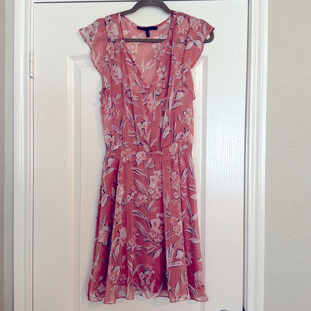 Pink & White with gold flecks dress